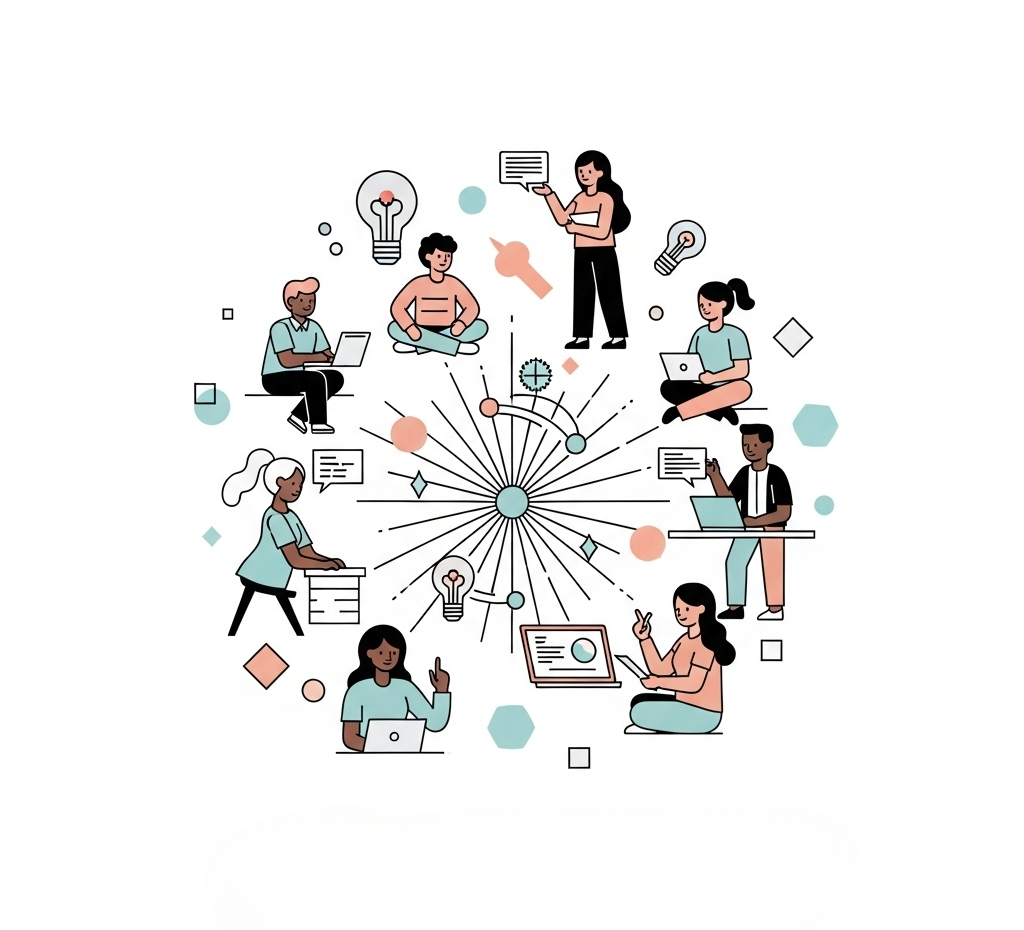 Our Vision Image: A vibrant, collaborative digital space.