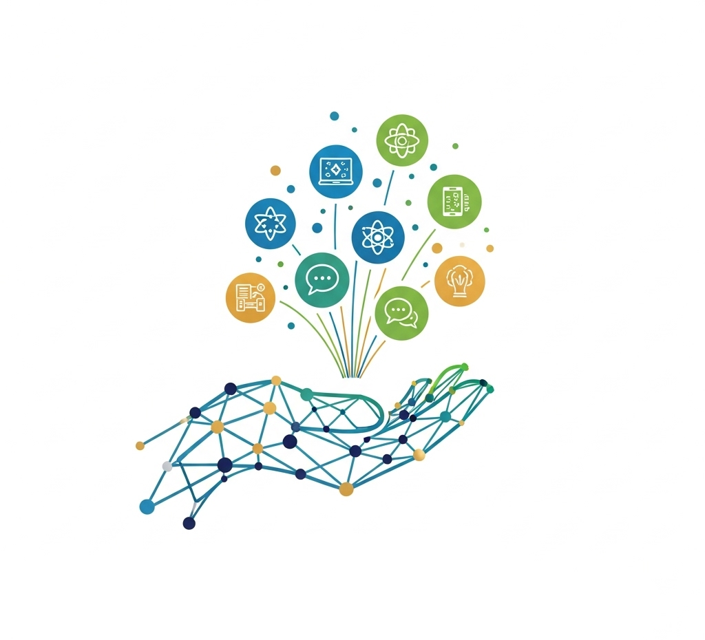 The Creator Hub - Our Mission Image: An abstract design or icon representing a goal or purpose.